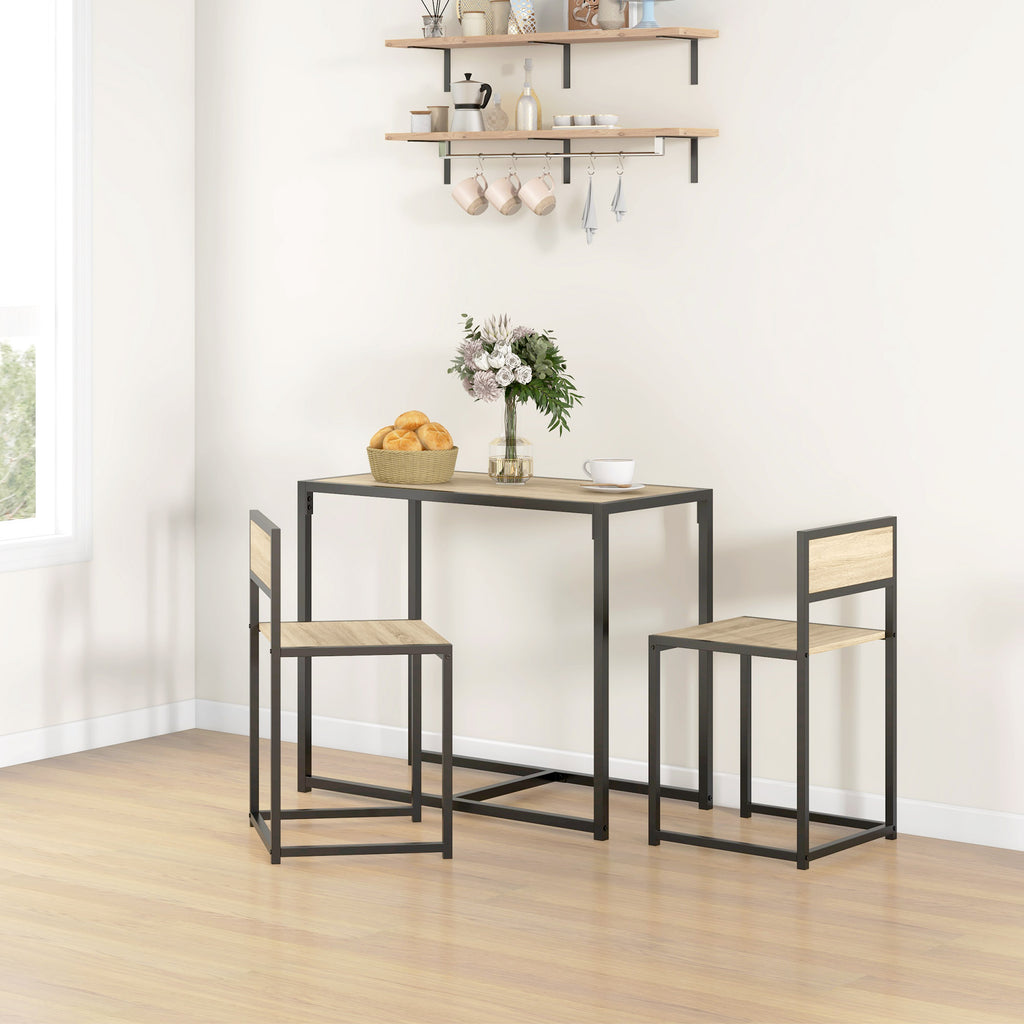 Dining Table Set, Industrial Dining Set for 2, Kitchen Table and Chairs for Small Space, Dining Room Table with Chairs