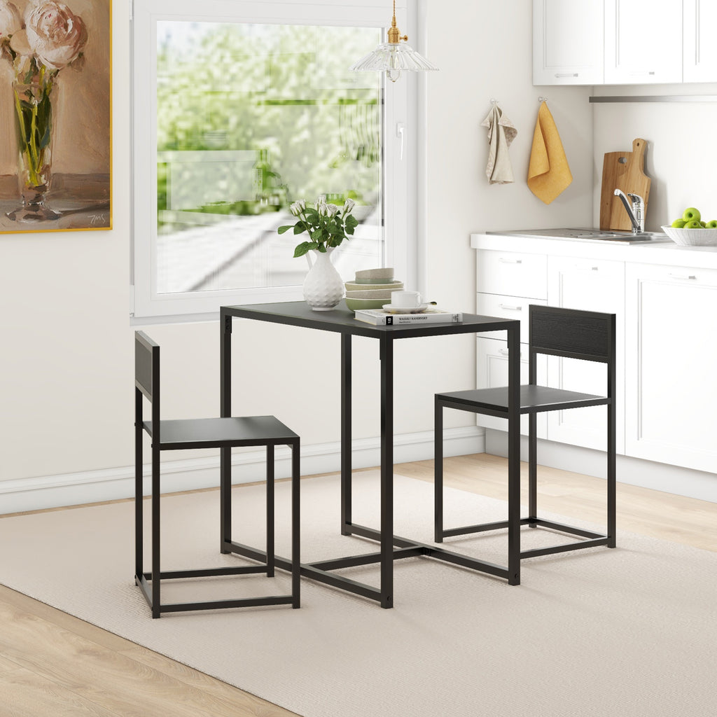 Dining Table Set, Industrial Dining Set for 2, Kitchen Table and Chairs for Small Space, Dining Room Table with Chairs