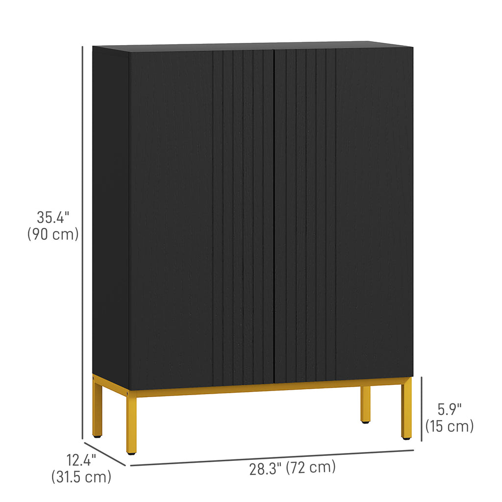 Shoe Storage Cabinet with Adjustable Shelves and Soft-Close Hinges, for 15-20 Pairs of Shoes, White