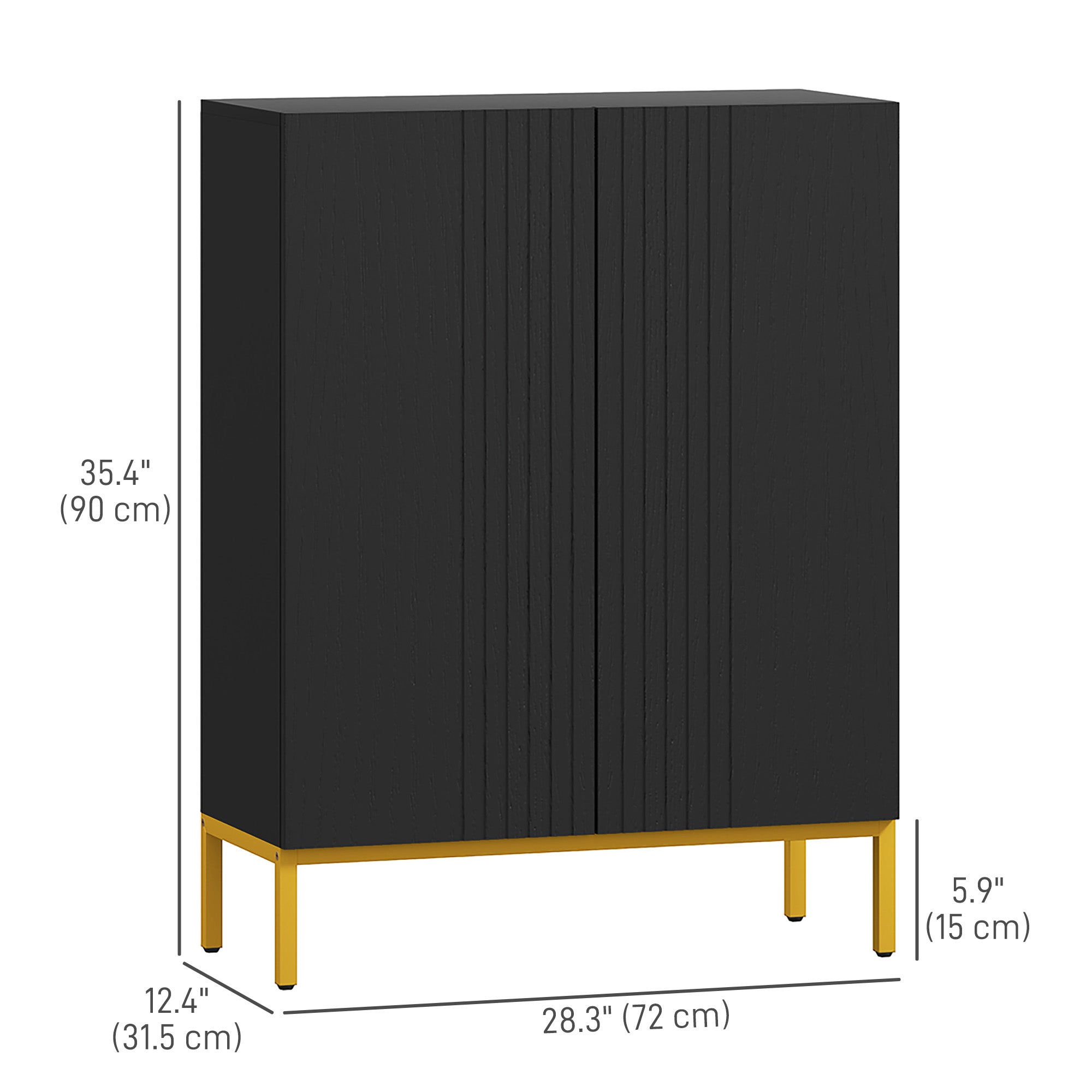 Shoe Storage Cabinet with Adjustable Shelves and Soft-Close Hinges, for 15-20 Pairs of Shoes, White
