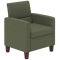 Fabric Accent Chair, Modern Armchair with Seat Cushion and Non-Slip Pads for Living Room, Bedroom, Dark Green