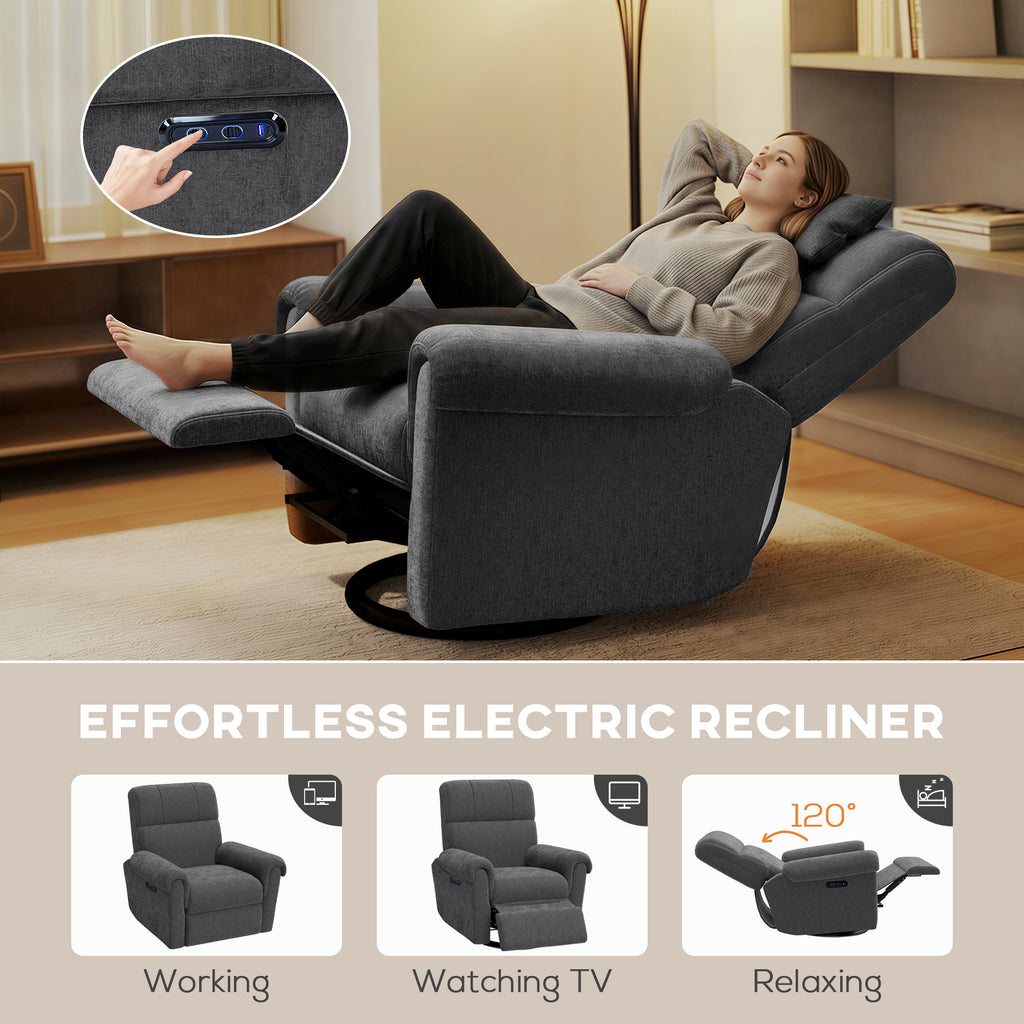 መንበር ምምላስ ሓይሊ፣ ብጨርቂ ዝተሸፈነ መንበር ምምላስ ምስ ዩኤስቢ ወደባት፣ ናይ ምዝዋር ን ምንቅጥቃጥ ተግባር፣ እግሪ መደረጊ፣ ጸሊም ግራጫ