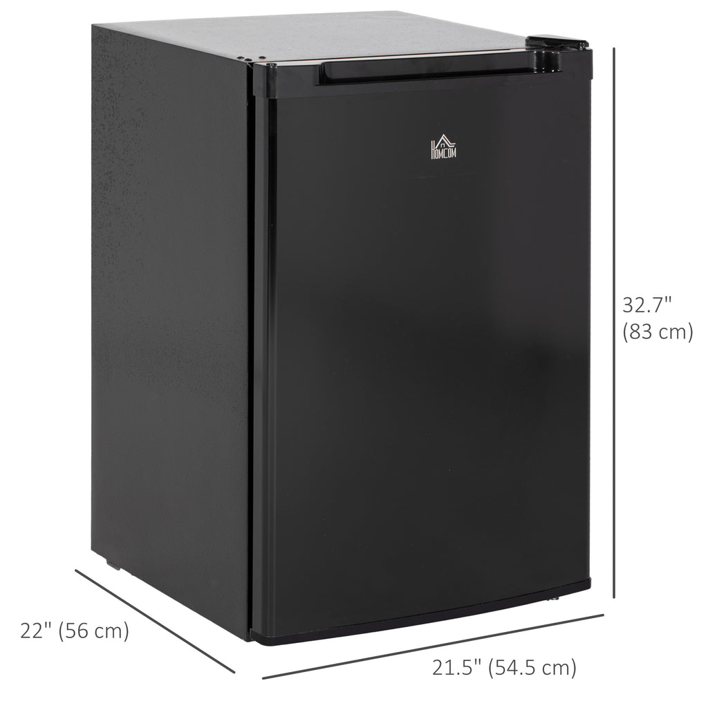 Upright Freezer, 3 Cu.Ft Mini Freezer with Reversible Single Door, Adjustable Thermostat for Home, Dorm, Black