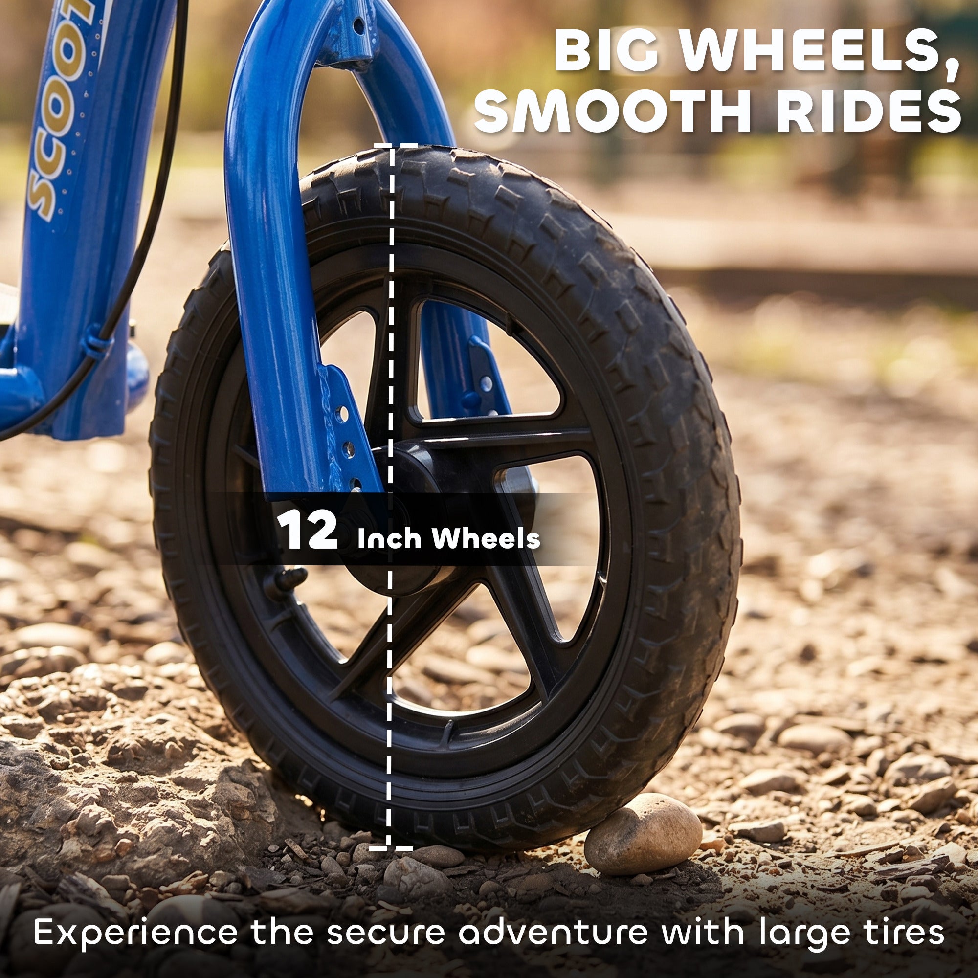 Adjustable Kids Pro Stunt Scooter Children Street Bike Bicycle Ride On with 12” Tire (Blue)