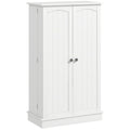 Freestanding Pantry Cabinet 41 Inch Kitchen Pantry with Spice Racks and Adjustable Shelves for Home Use, White