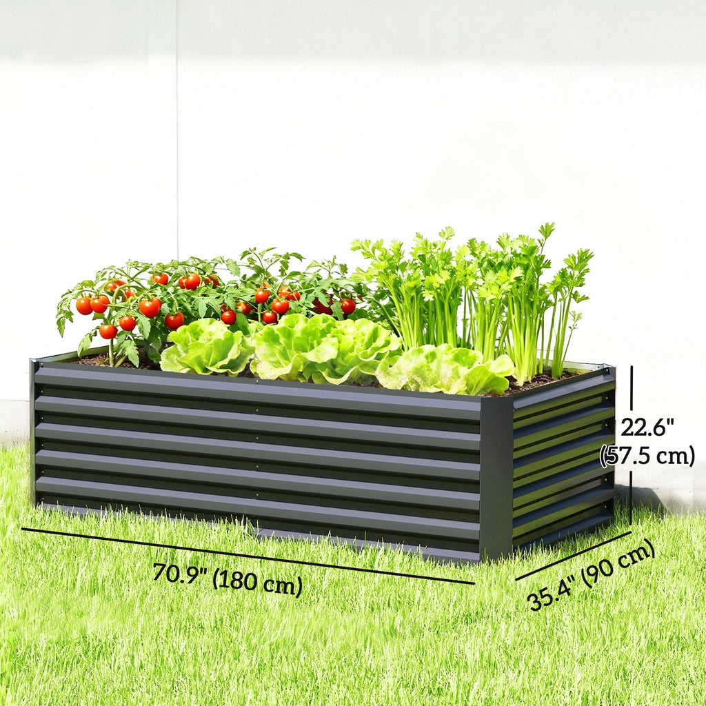 5' x 3' x 2' ዝዓቢ ልዕል ዝበለ ኣታኽልቲ ዓራት፣ ንዕምባባታት፣ ቅመማትን ኣሕምልትን ንምብቃል ዝጠቅም ጋልቫናይዝድ ዝተገብረ ኣታኽልቲ ሳጹን፣ ጸሊም ግራጫ
