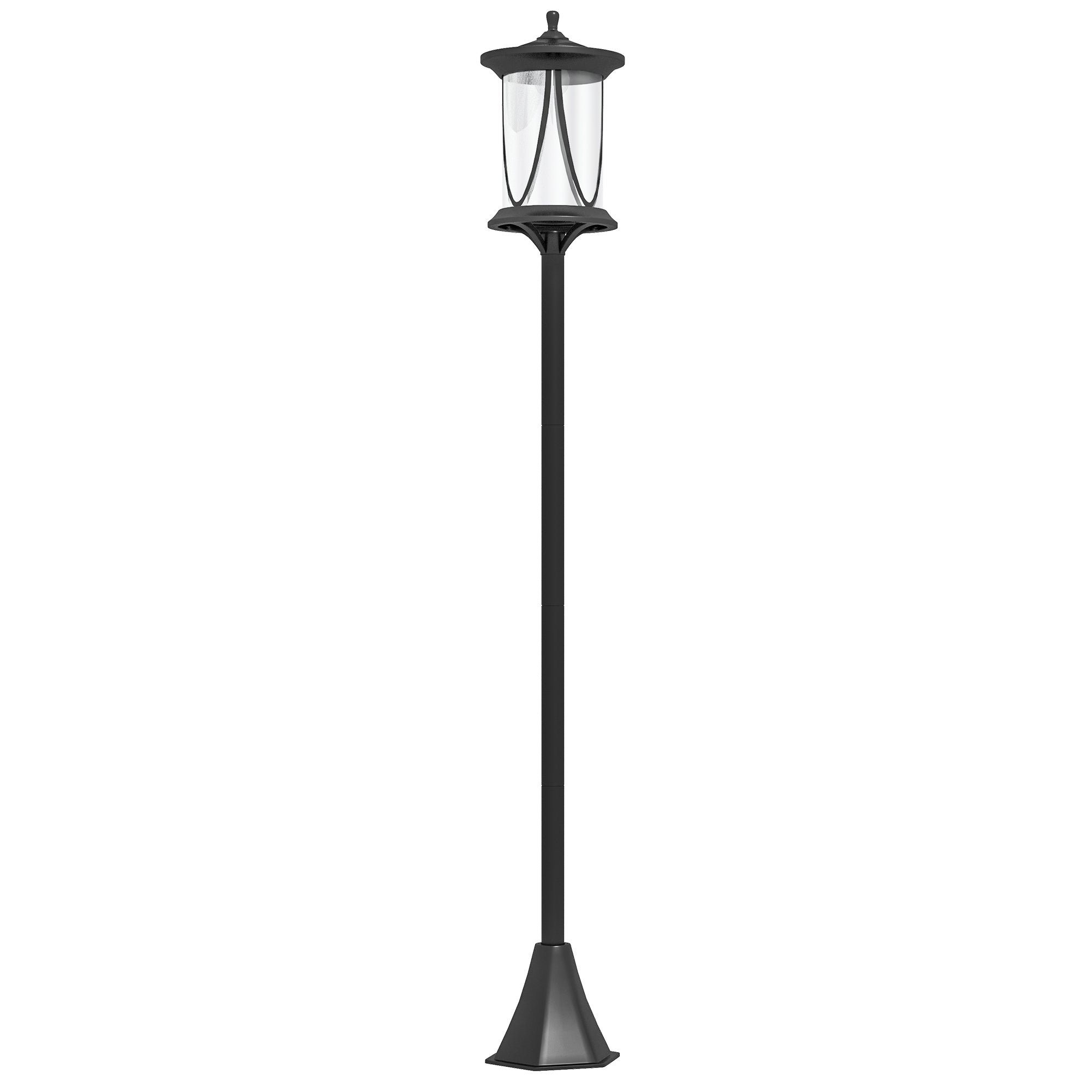 72" Solar Post Light, Cool White LED Outdoor Lamp, Waterproof IP44 for Patio, Garden, Backyard, Pathway