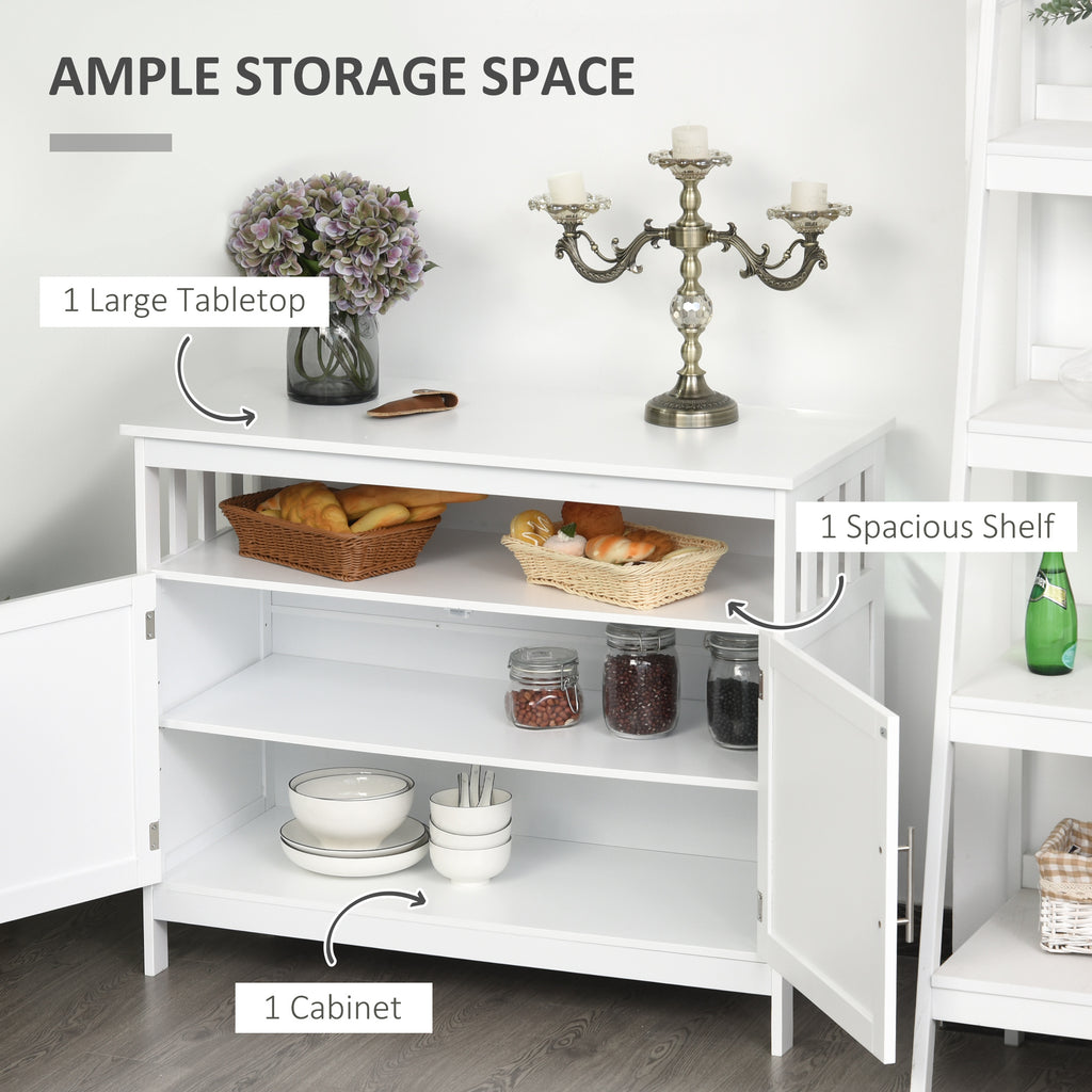 Wooden Console Table with Open Shelf and 2 layers Cabinet  Kitchen Furniture
