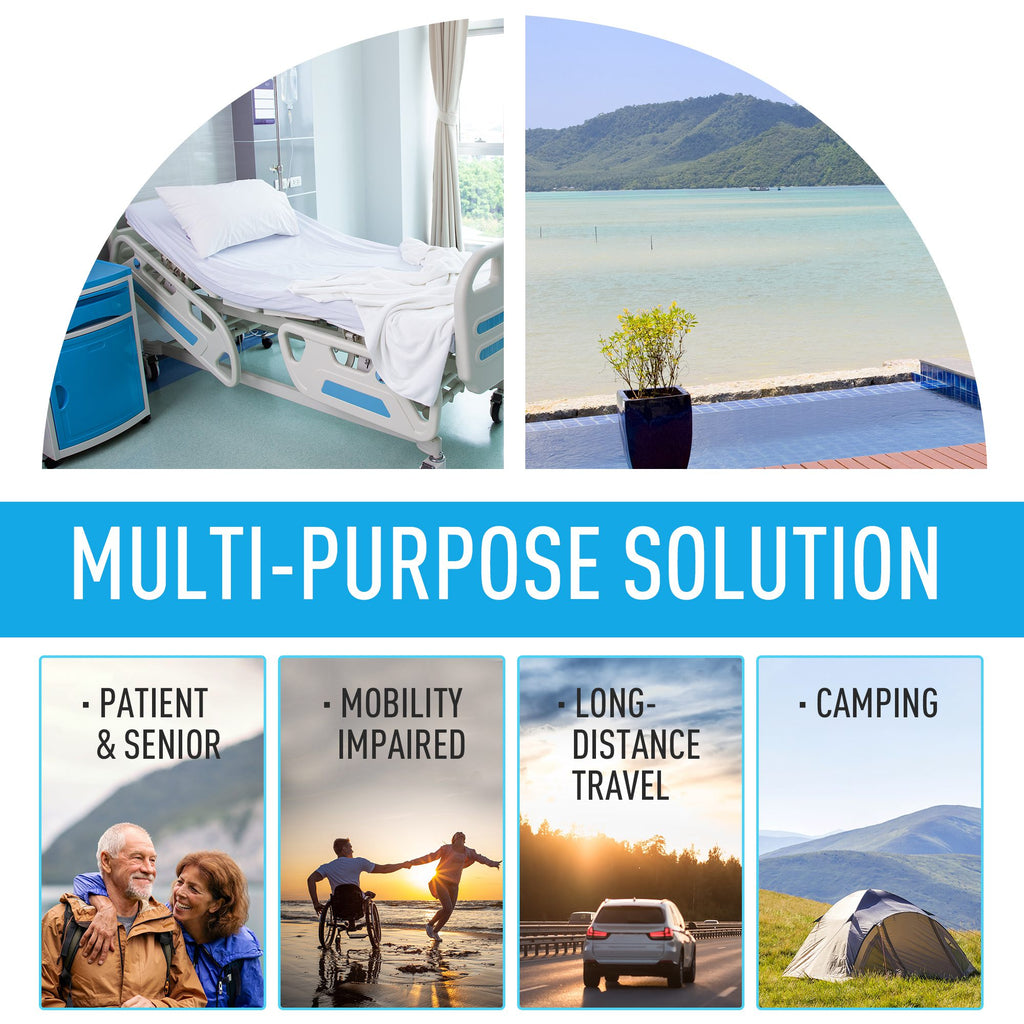 Portable Toilet for Adults, Travel Toilet with 2 Detachable Tanks, Camping Toilet for Trips, 5.3 Gallon (20L), Grey
