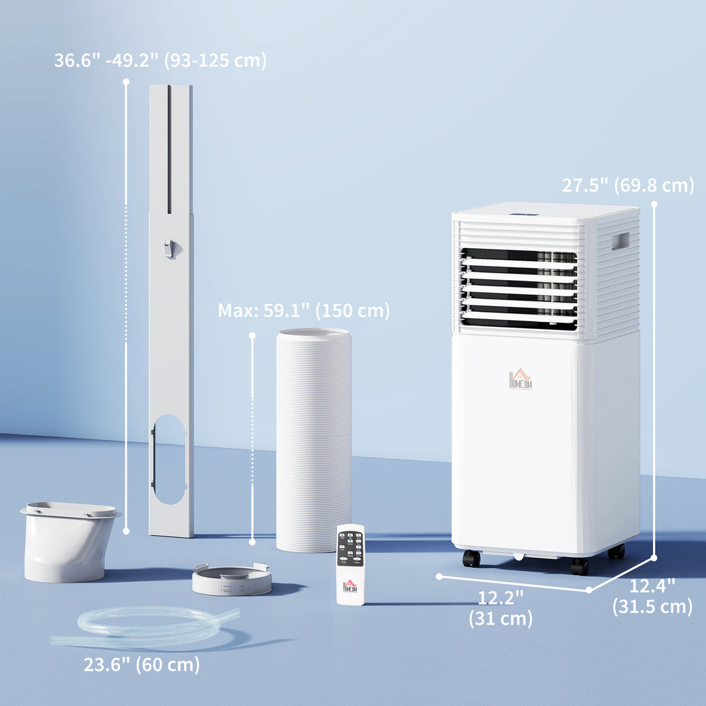 8000 BTU ተንቀሳቓሲ ኣየር ኮንዲሽነር ምስ ፋንን ደርቂ ኣየር ማውጣእን፣ ጸጥታ ዘለዎ ኣየር ኮንዲሽነር ምስ ርሑቕ ቁጽጽር፣ 24-ሰዓት ሰዓት ተቆጻጽሪ፣ ጻዕዳ