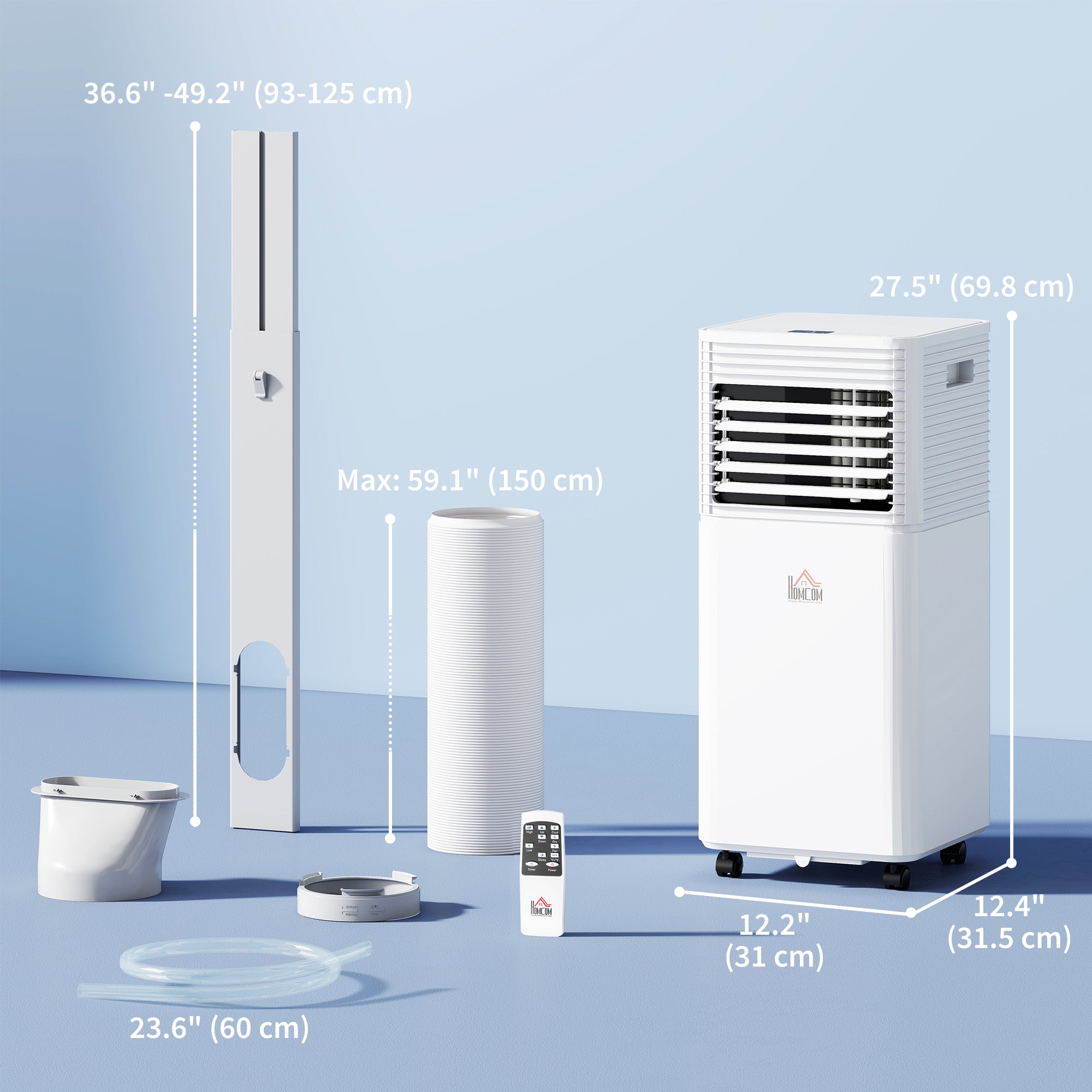 8000 BTU ተንቀሳቓሲ ኣየር ኮንዲሽነር ምስ ፋንን ደርቂ ኣየር ማውጣእን፣ ጸጥታ ዘለዎ ኣየር ኮንዲሽነር ምስ ርሑቕ ቁጽጽር፣ 24-ሰዓት ሰዓት ተቆጻጽሪ፣ ጻዕዳ