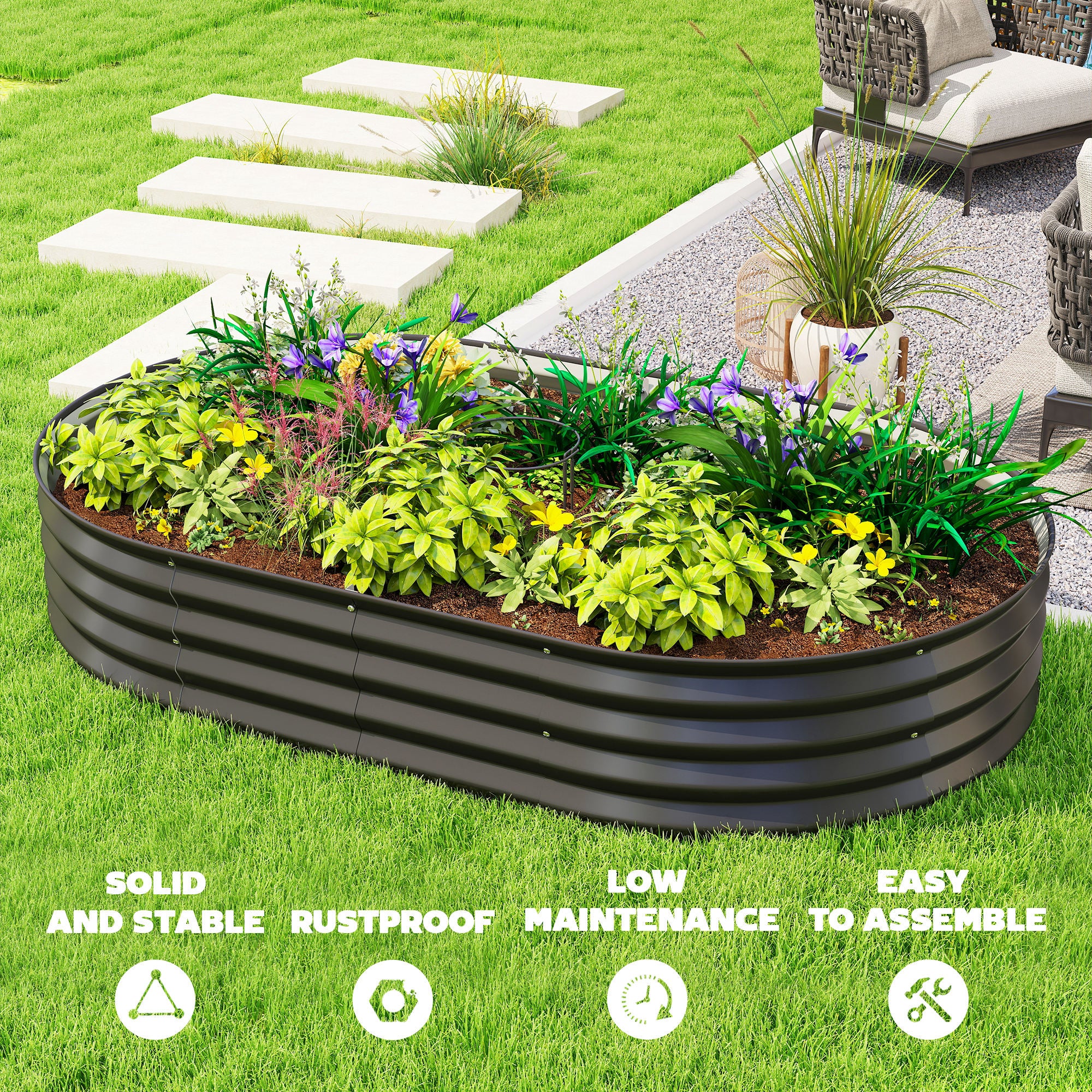 7' x 3' x 1' ዓቢ ደገ ኣታኽልቲ ሳጹን፣ ብጋልቫናይዝ ዝተሰርሐ ልዕል ዝበለ ኣታኽልቲ ዓራት ምስ ብረት ኣታኽልቲ ዕንጨይቲ፣ ቡናዊ