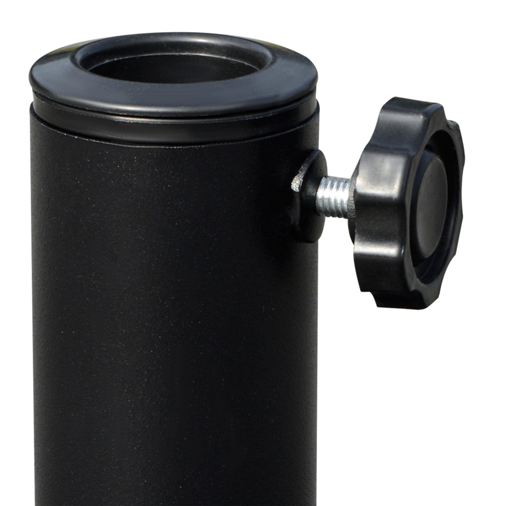 Round Umbrella Base Φ19.1", 31.5 lbs Resin Stand with Decorative Design for Poles 1.5"/1.9", Bronze