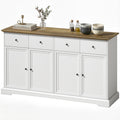 Sideboard Buffet Cabinet, 55" Farmhouse Kitchen Cabinet with Soft-Close Doors, 2 Drawers and 2 Adjustable Shelves
