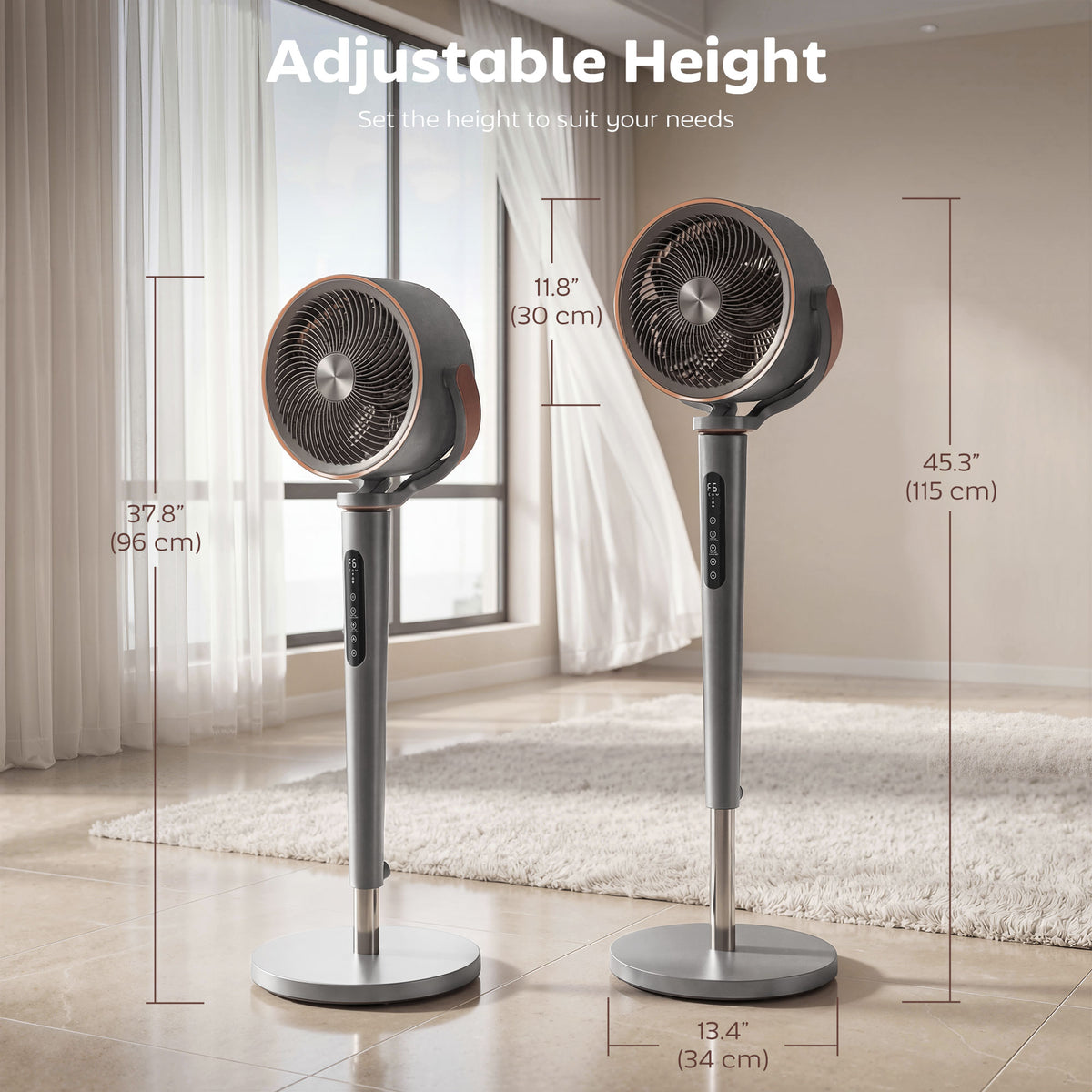20dB ዝምዕርር ደው ዝበለ ፋን፣ ብ12 ፍጥነት ዝምልስ ፋን፣ LED ብርሃን፣ WiFi ከምኡ’ውን ርሑቕ ቁጽጽር፣ 12 ሰዓት ታይመር