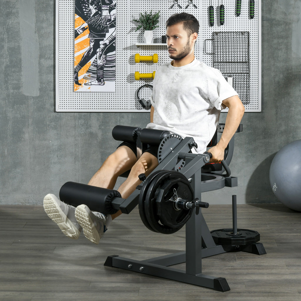 Soozier Leg Extension Machine Adjustable Leg Extension and Curl Machine with Plate Loaded for Leg Extension