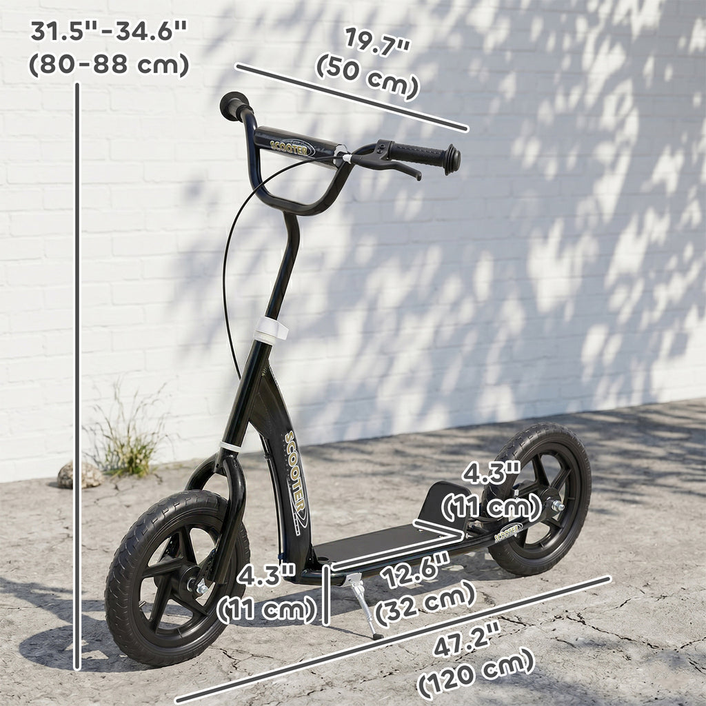 Adjustable Kids Pro Stunt Scooter Children Street Bike Bicycle Ride On with 12” Tire (Blue)