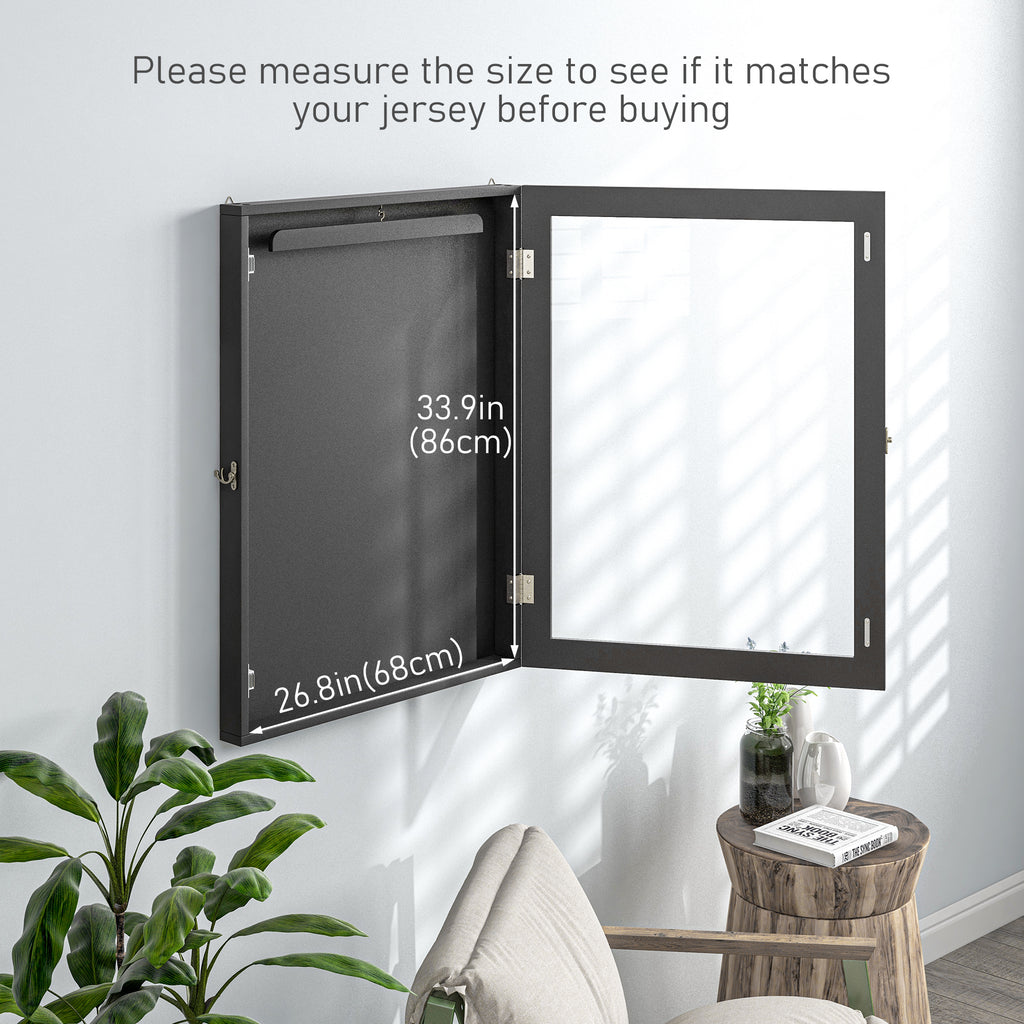 24" x 32" Hockey Jersey Frame, Jersey Shadow Box for Basketball, Football, Baseball, Black