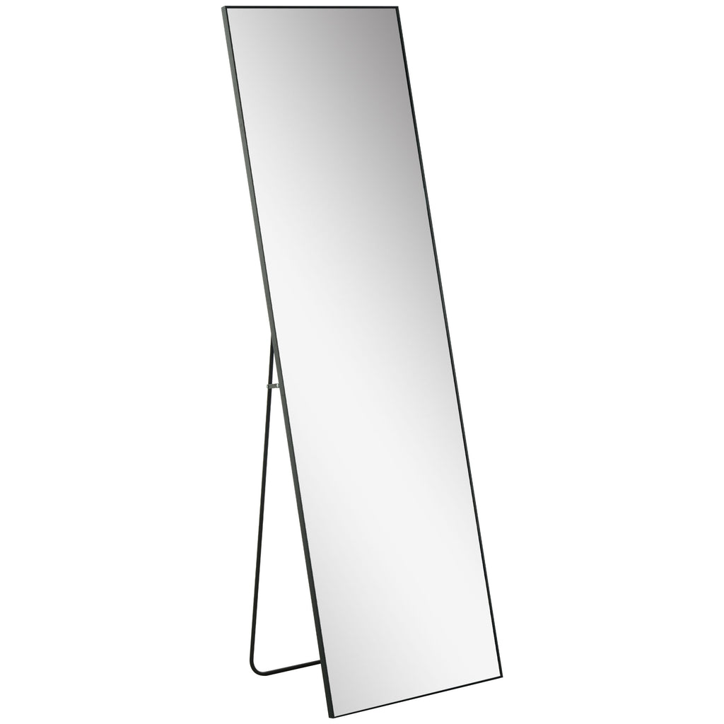 64"x20" ሙሉ ቁመት መስታወት፣ ኣብ ምድሪ ዝተቐመጠ፣ ኣብ መንደቕ ዝተሰቕለ፣ ወይ ኣብ መንደቕ ዝተደገፈ ሓደ ሓገዝ ዘለዎ ናይ ምድሪ መስታወት፣ ንድሕሪት ዝርከብ ሙሉ ቁመት መስታወት ንበዓል ቤት፣ ንሳሎን፣ ጸሊም።