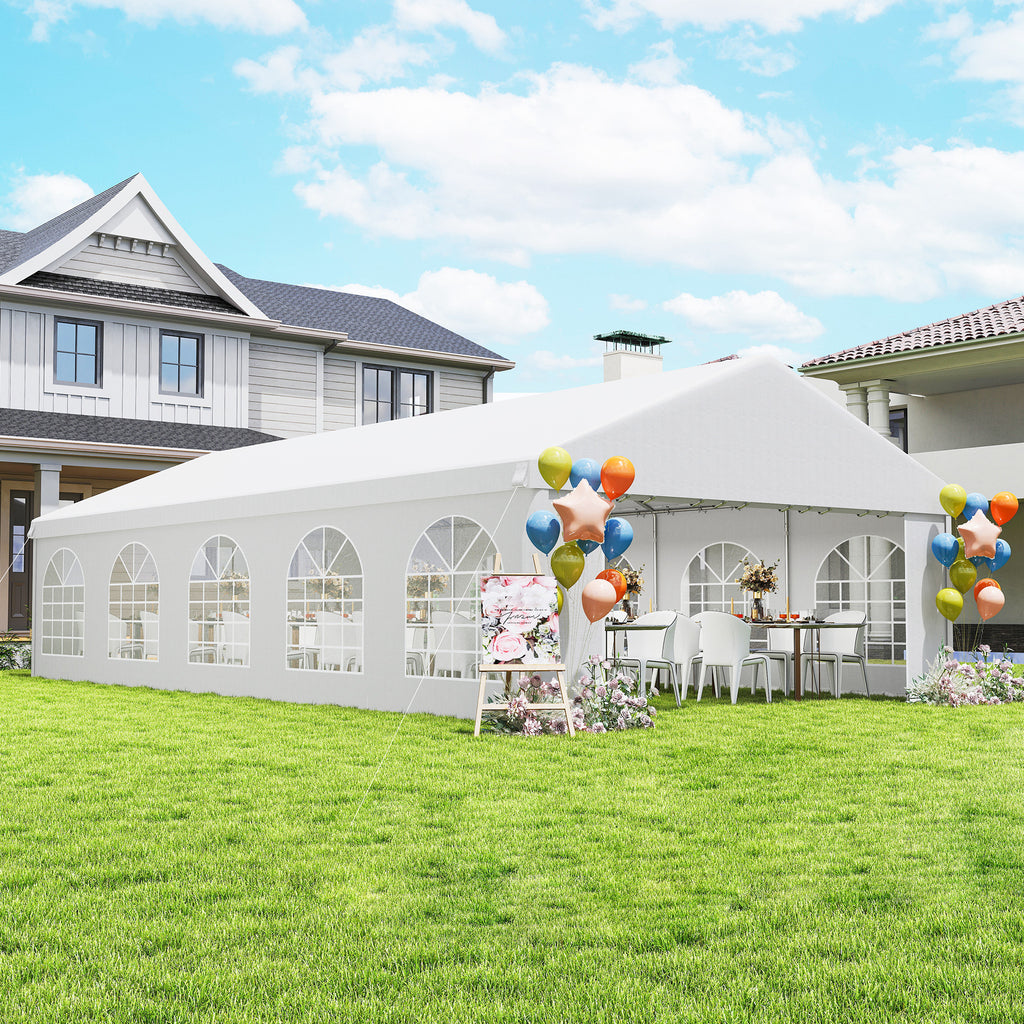 20'x33' Heavy Duty Large Party Tent & Carport with Removable Sidewalls, Portable Garage Canopy Tent, Grey