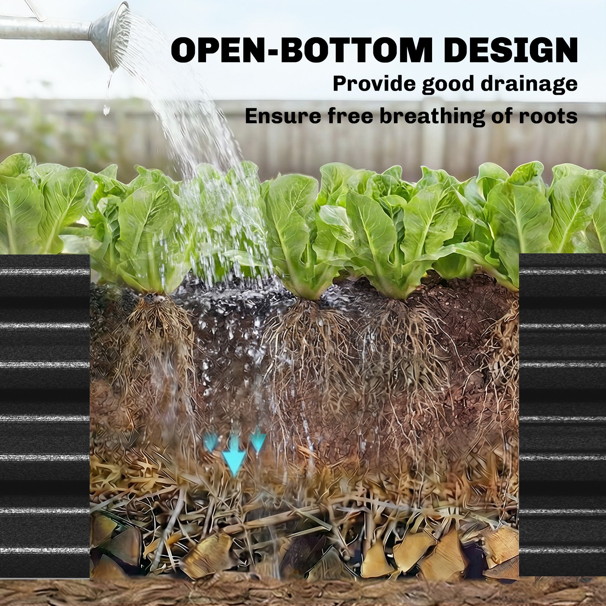8 x 1.3 x 1.5ft Galvanized Raised Garden Bed, Reinforced Outdoor Planter Box with Open Bottom, Green