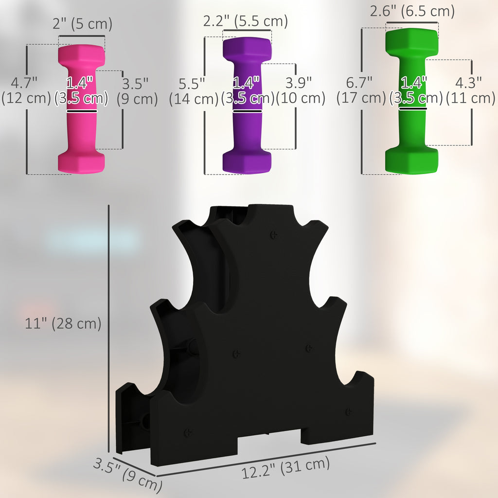 ሶዚር 2 x 2 ፓውንድ፣ 2 x 3 ፓውንድ፣ 2 x 5 ፓውንድ ዱምቤልስ ስብስብ ምስ ዱምቤል ራክ፣ ንእድ ክብደታት ንቤታዊ ጂም ስልጠና