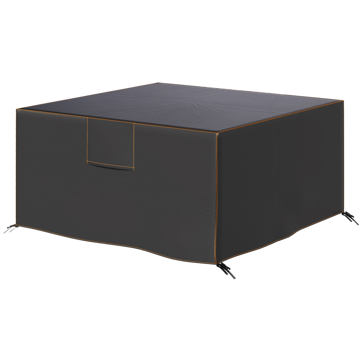 Patio Furniture Cover, Waterproof 420D Heavy Duty Outdoor Furniture Cover with Air Vents, 55.1" x 55.1" x 28.1", Black
