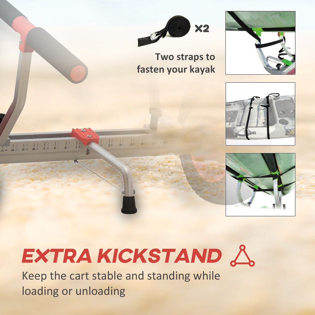 Soozier Kayak Cart Dolly Kayak Cart with Adjustable Width Green