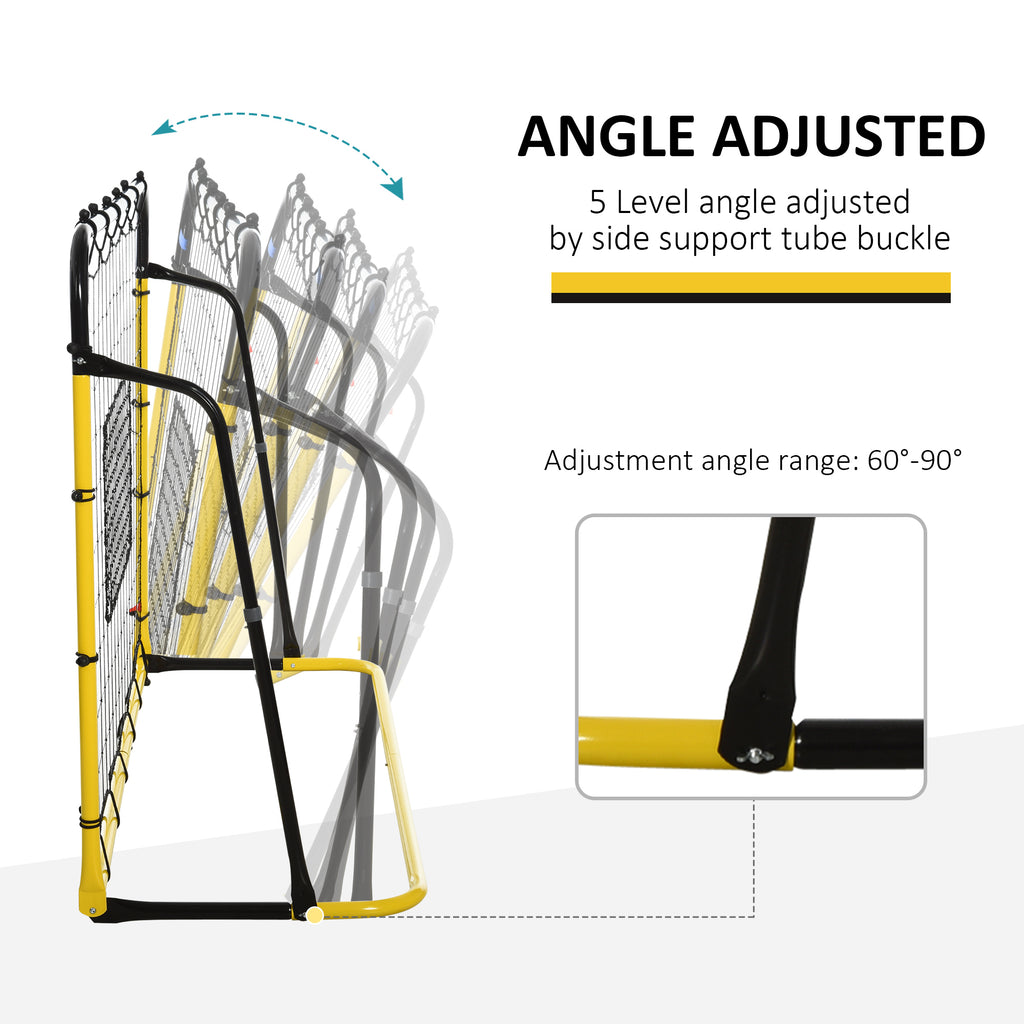 Soozier 6' x 4' Soccer Rebounder, Soccer Goal with 5 Angle Adjustable