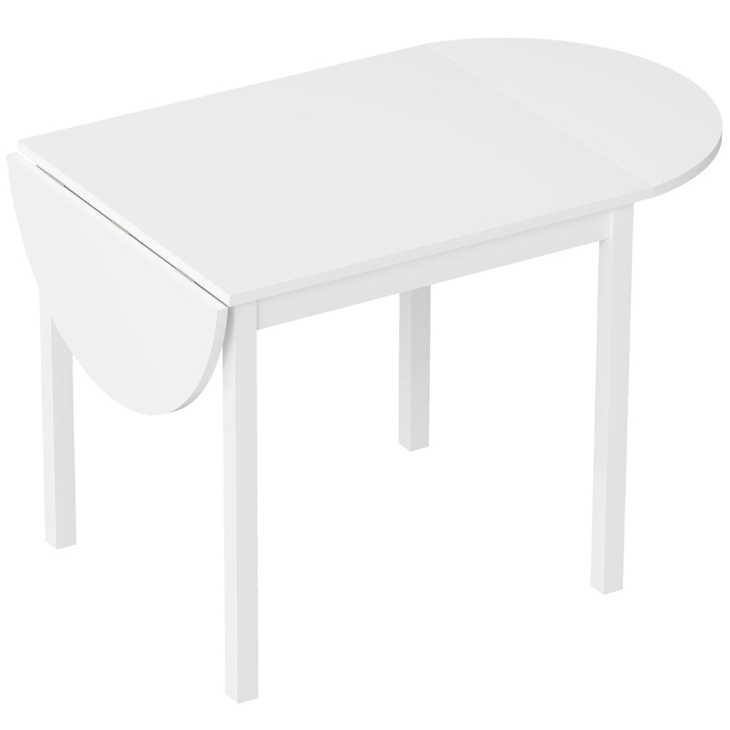 Solid Wood Kitchen Table, Drop Leaf Tables for Small Spaces, Folding Dining Table, Brown