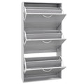 Shoe Storage Cabinet with 3 Flip Drawers, Narrow and Slim, 12 Pair of Shoes Organizer for Hallway, Entryway