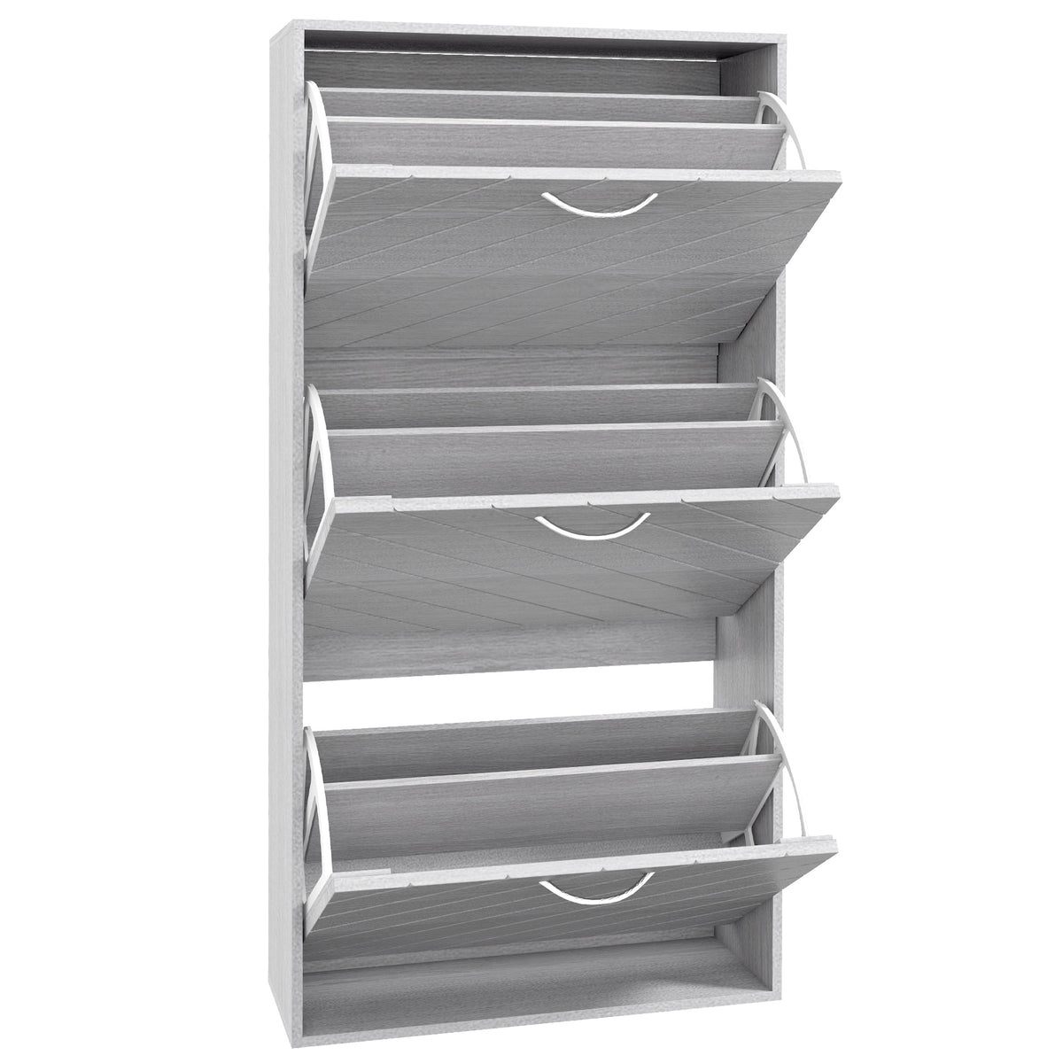 Shoe Storage Cabinet with 3 Flip Drawers, Narrow and Slim, 12 Pair of Shoes Organizer for Hallway, Entryway