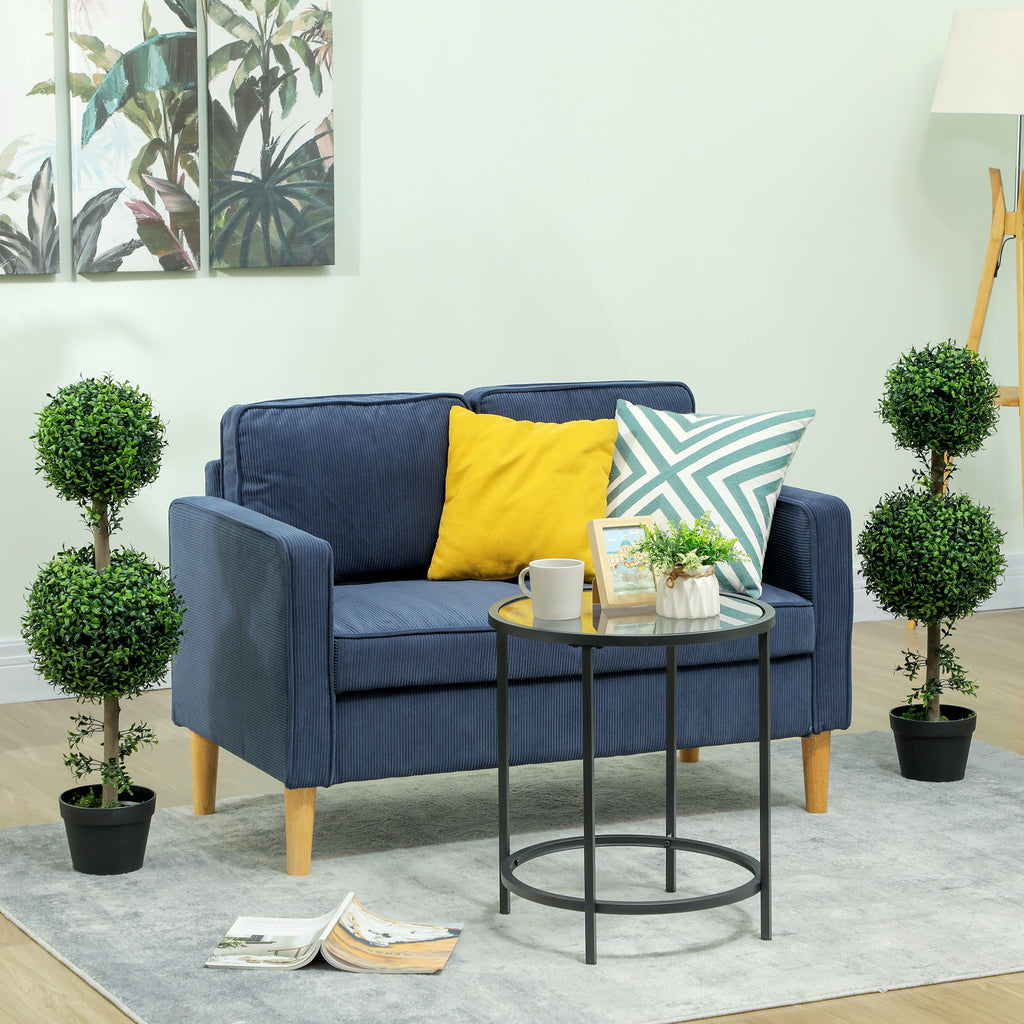 2 Pack 36.1" Artificial Trees, Boxwood Topiary Ball Trees with Pot for Indoor, Outdoor, Home Office, Living Room, Green