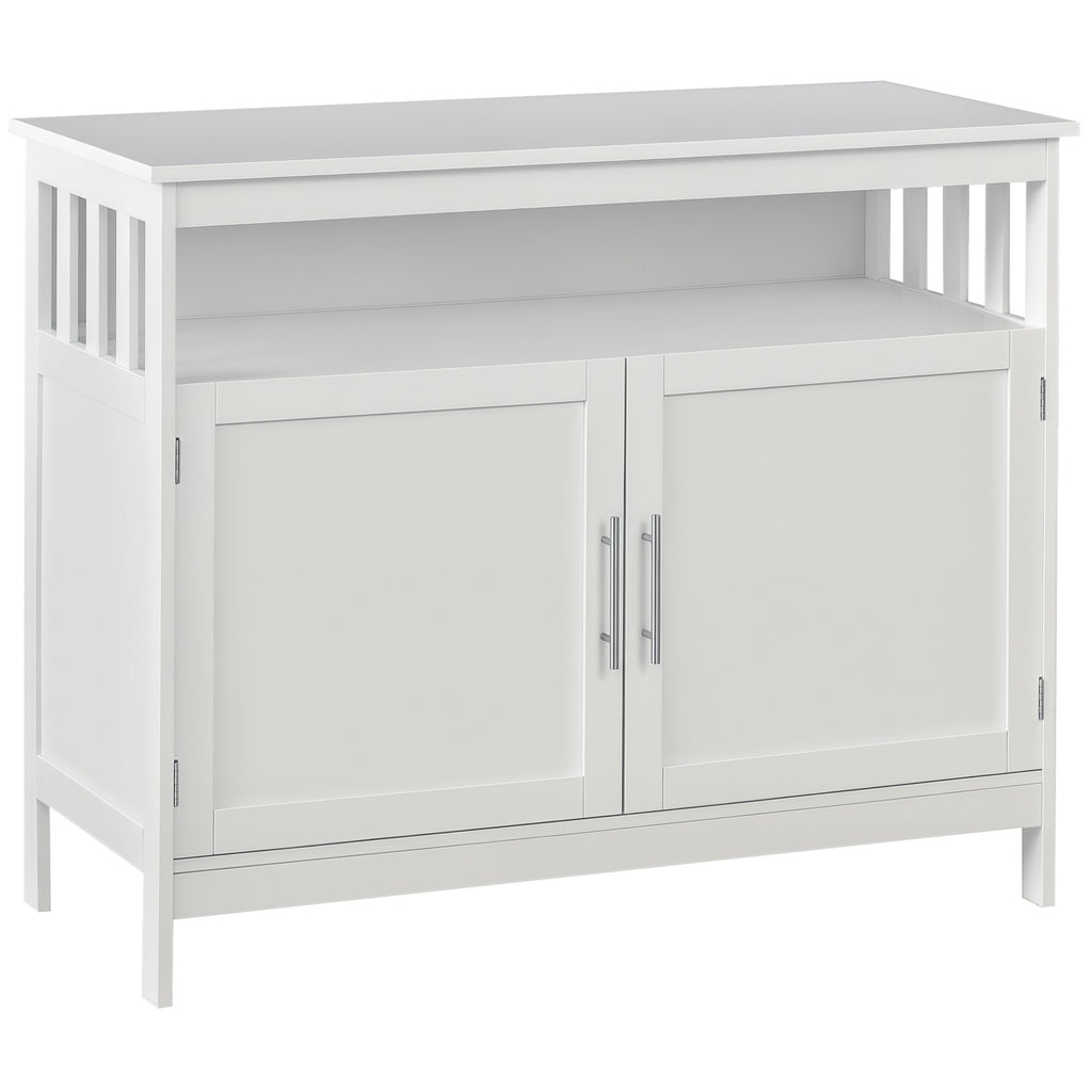 Wooden Console Table with Open Shelf and 2 layers Cabinet  Kitchen Furniture