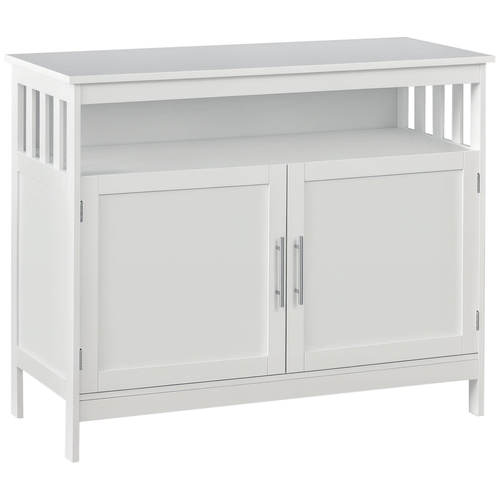Wooden Console Table with Open Shelf and 2 layers Cabinet  Kitchen Furniture