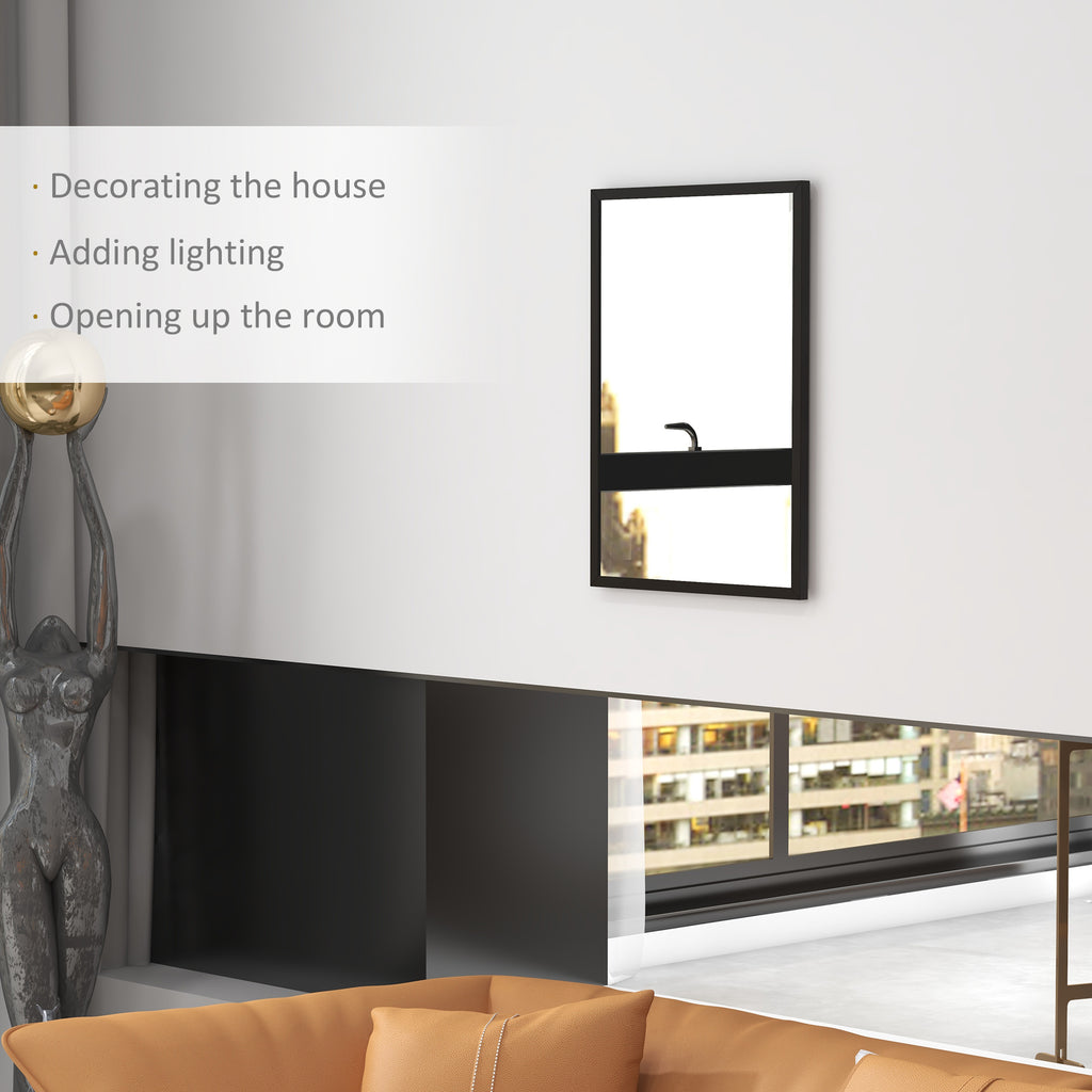 20" x 28" Bathroom Mirror for Wall, Rectangular Mirror for Living Room, Bedroom, Entryway, White