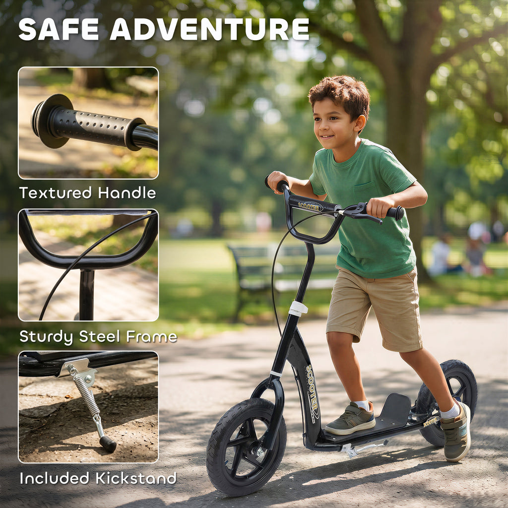 Adjustable Kids Pro Stunt Scooter Children Street Bike Bicycle Ride On with 12” Tire (Blue)