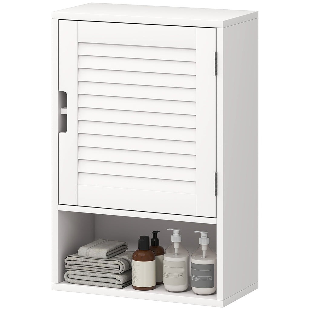 Bathroom Cabinet, Wall Mounted Storage Cabinet with Adjustable Shelves, 40 x 20 x 60 cm, Black
