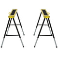 Saw Horse Twin Pack Folding Workbench Adjustable Metal Trestle Stands Yellow