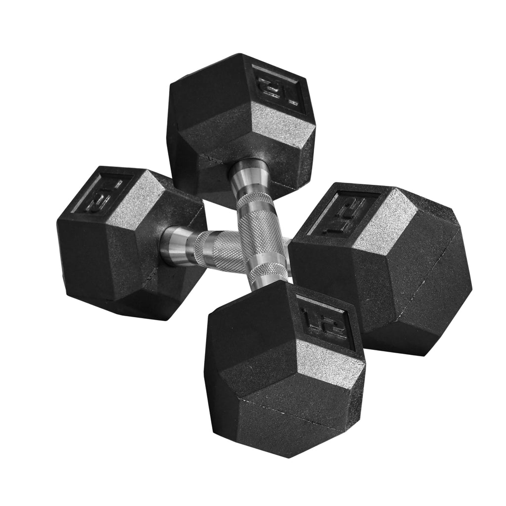ሶዚር 2 x 12 ፓውንድ ራበር ዱምበል ምዒዛዊ ስብስብ፣ ዱምበል ኢድ ምዒዛዊ ንምዕራይ ኣካላት ስልጠና፣ ጂም ቤት ወይ ቢሮ፣ ጸሊም