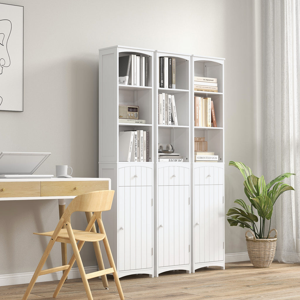 Tall Wooden Bathroom Cabinet Storage Organizer Kitchen Bedroom Decorative