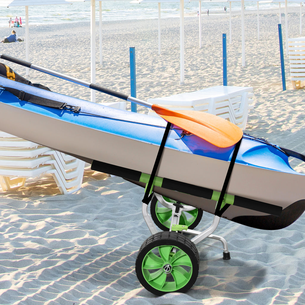 Soozier Kayak Cart Dolly Kayak Cart with Adjustable Width Green