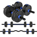 Soozier Adjustable Dumbbell Set, 3 in 1 Weights Dumbbells Set for Home Gym, 33lb Free Weights with Connector and Non-Slip Grip
