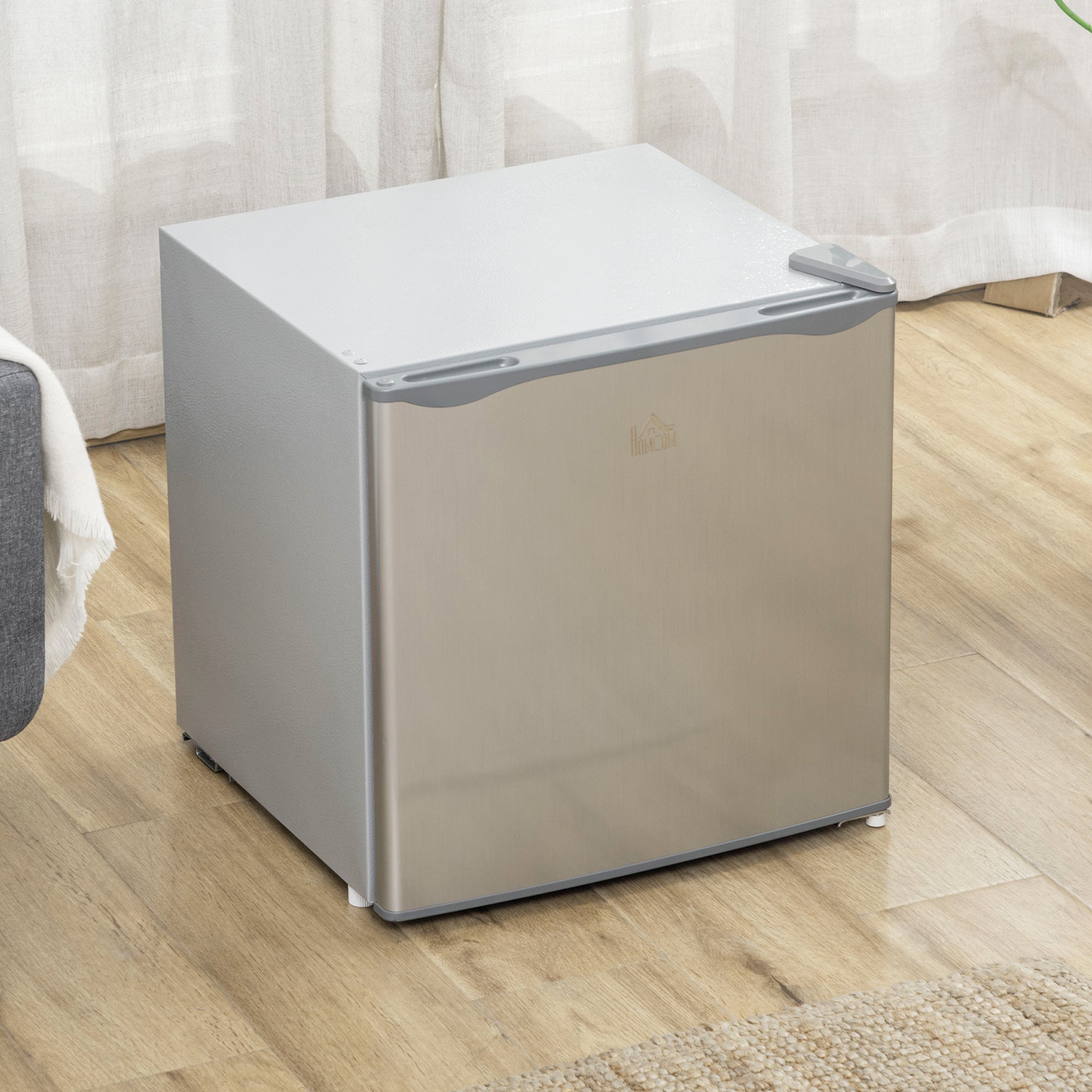 1.1 Cu. Ft. Mini Freezer, Compact Upright Freezer with Reversible Door, Removable Shelf, Adjustable Temperature, White