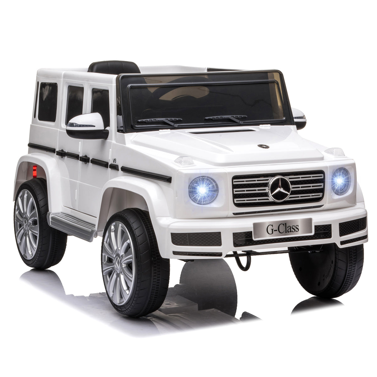 Aosom Mercedes Benz G500 Licensed 12V Kids Ride on Car with Remote Control, Music, Lights, MP3 for 37-96 months, White